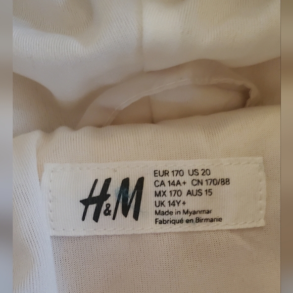H&M FAUX FUR JACKET IN CREAM US 14 - Picture 7 of 7